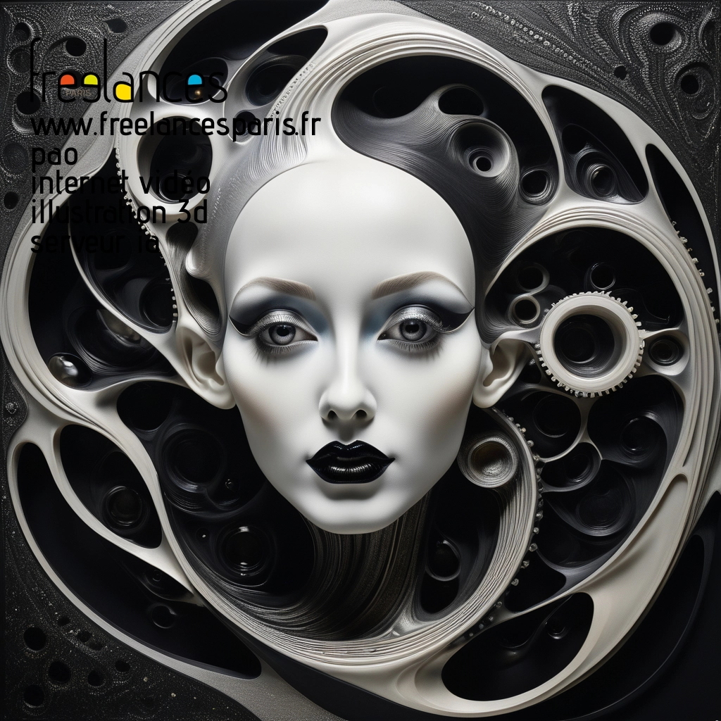 Pao mise en page internet vidéo illustration 3d serveur IA générative AI freelance paris studio de création magazines ufvx3ny0